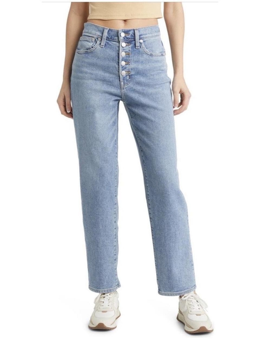 Madewell Light Blue High-Rise Vintage Straight Leg